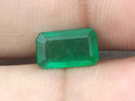 Swat Emerald 1.66 Certified Natural Medium Deep Green Gemstone