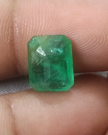 4.50ct GSI USA Certified Medium Green Swat Emerald Minor Oiled Loose Gemstone