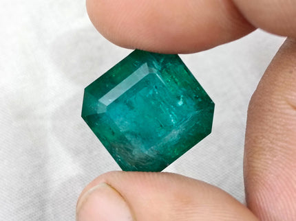 Matched Natural Emerald Pair 47.96ct Zambia Rare Octagon Cut loose Gemstone
