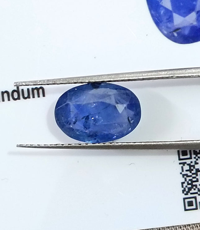 Blue Sapphire 2.86ct Natural GSI Certified Medium Color Sri Lanka Oval Cut Loose Gemstone H