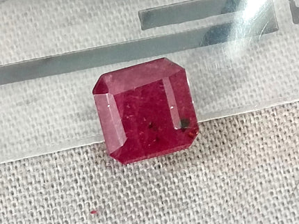 Mozambique Ruby 1.63ct Natural Certified Unheated Octagon Cut Gemstone
