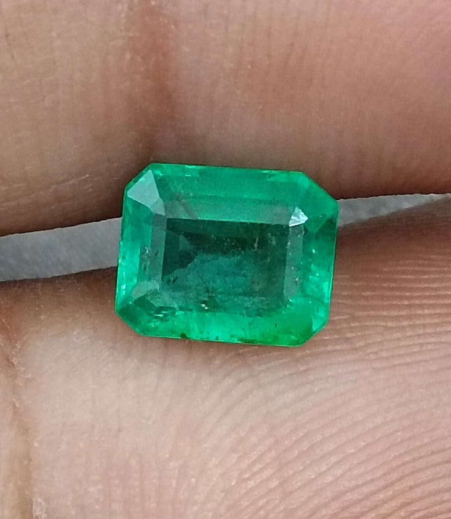 Certified 1.31ct Natural Zambian Emerald