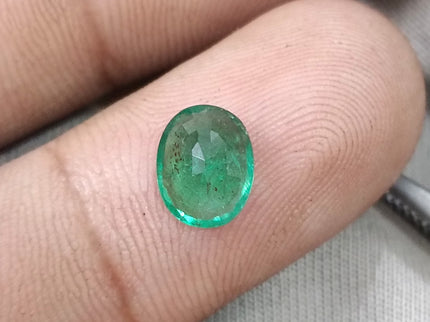 Panjshir Emerald 1.61ct Certified Natural Vivid Medium Deep Green Oval cut Loose Gemstone
