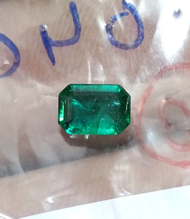 Natural Emerald 1.04ct SGL Certified Zambian Deep Green Minor Oiled Octagon Cut Loose Gemstone