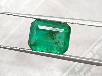 2.79ct Natural Emerald Vivid Deep Green Zambian Octagon Cut Loose Gemstone