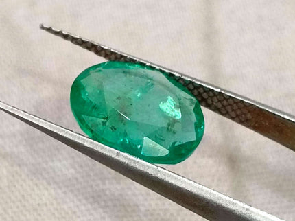 Zambian Emerald 2.42ct Certified Medium Green Oval Cut  Stone