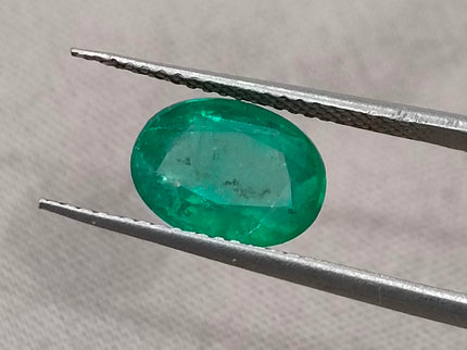 Zambian Emerald 2.31ct Certified Natural Medium Deep Green Oval Cut Loose Gemstone