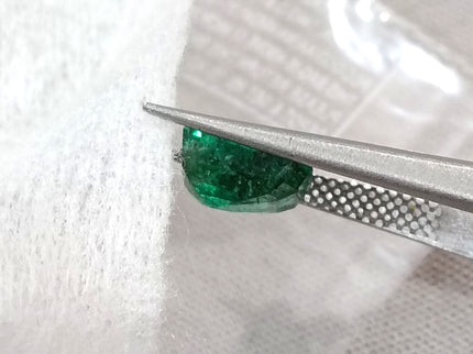 1.58ct Natural Emerald Deep Green Zambian Octagon Cut Loose Gemstone