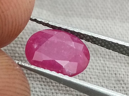 GSI Certified 1.50ct Mozambique Ruby, Natural Untreated Gemstone