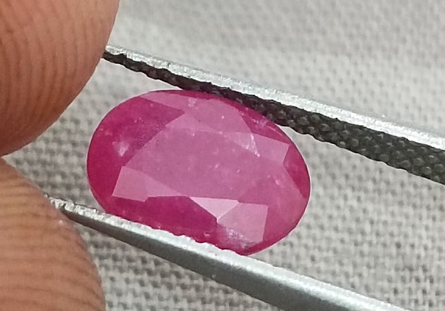 GSI Certified 1.50ct Mozambique Ruby, Natural Untreated Gemstone