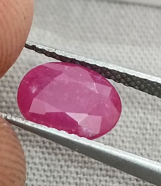 GSI Certified 1.50ct Mozambique Ruby, Natural Untreated Gemstone
