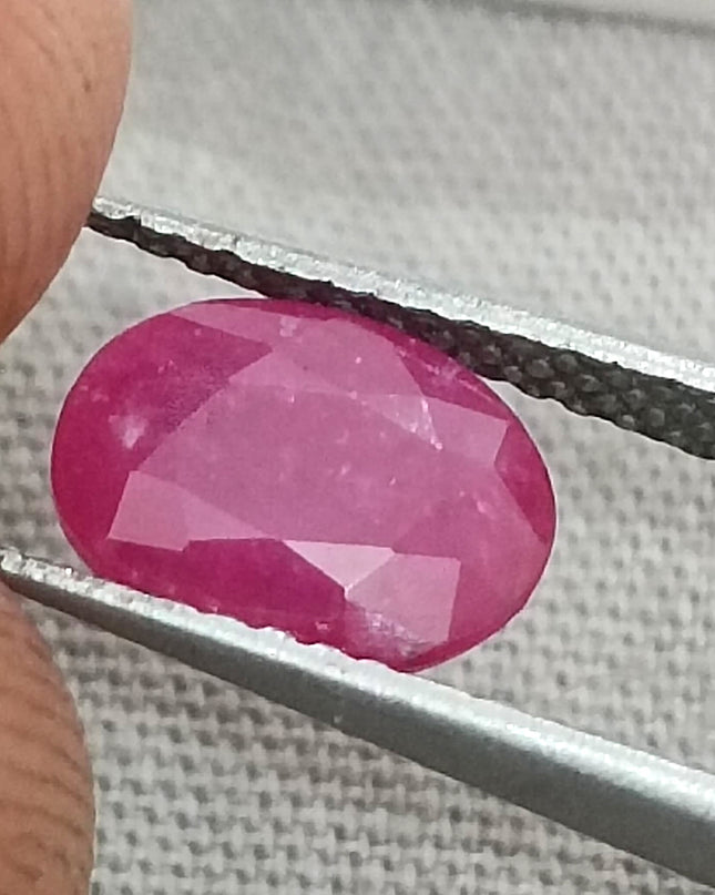 GSI Certified 1.50ct Mozambique Ruby, Natural Untreated Gemstone