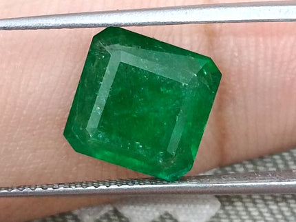 Natural Emerald 3.57ct Certified Deep Velvet Green Octagon Cut Loose Gemstone