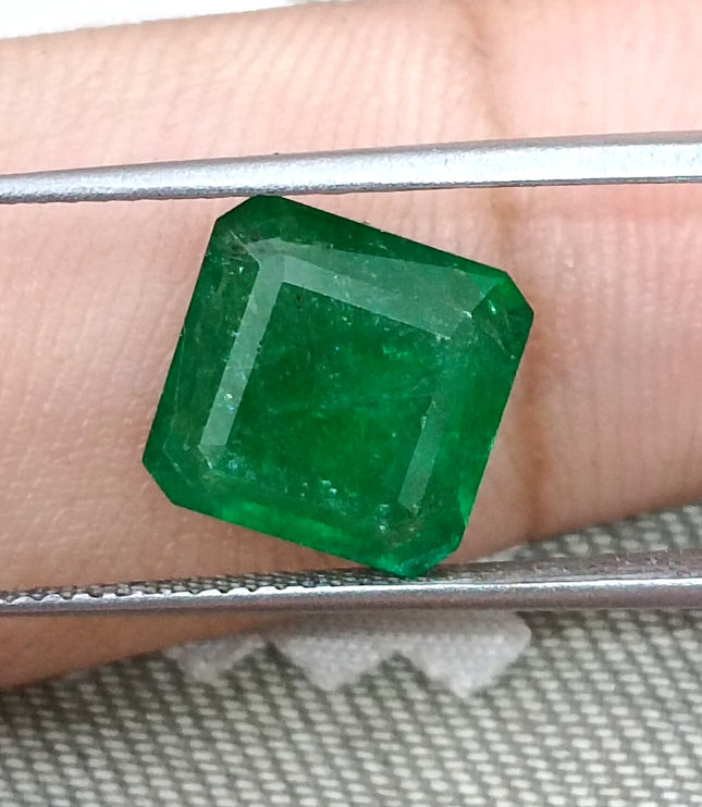 Natural Emerald 3.57ct Certified Deep Velvet Green Octagon Cut Loose Gemstone