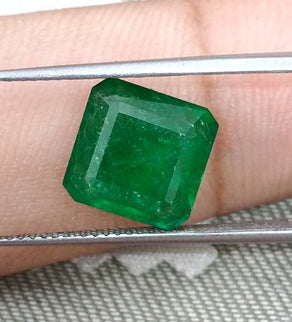 Natural Emerald 3.57ct Certified Deep Velvet Green Octagon Cut Loose Gemstone
