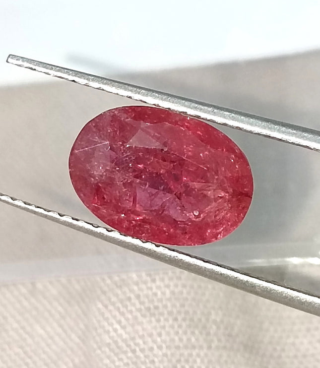 2.87ct Mozambique Ruby Unheated Natural Rasberry Ruby SGL Certified Oval Cut Loose Gemstone