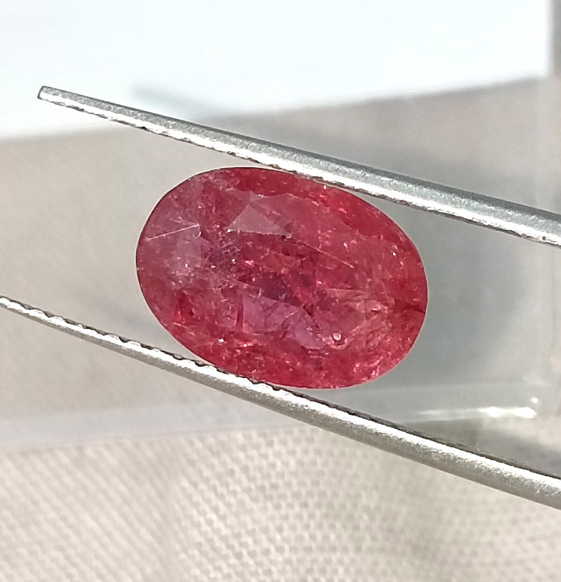 2.87ct Mozambique Ruby Unheated Natural Rasberry Ruby SGL Certified Oval Cut Loose Gemstone
