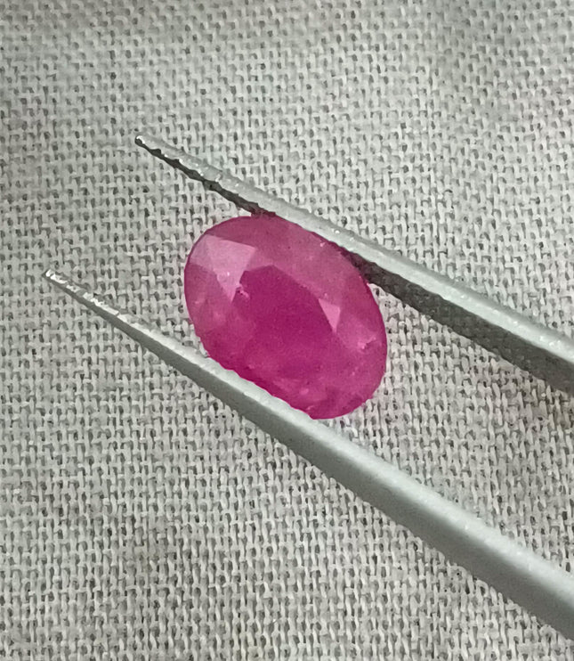 GSI Certified 1.32ct Mozambique Ruby, Natural untreated Gemstone