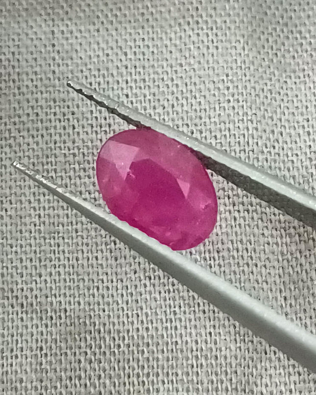 GSI Certified 1.32ct Mozambique Ruby, Natural untreated Gemstone