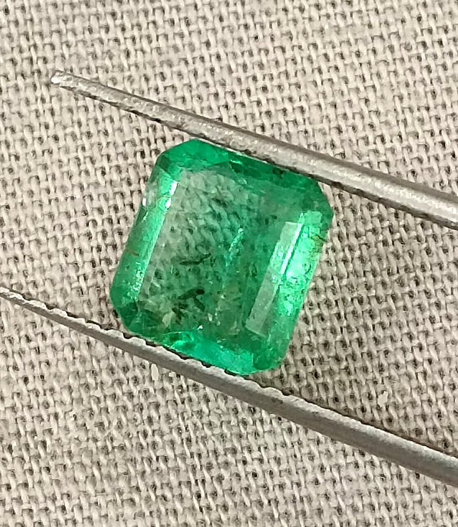 Certified 1.51ct Natural Zambian Emerald Stone