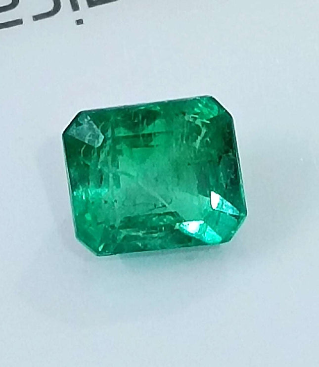 1.06ct Natural Zambian Emerald, Certified Minor Oiled Loose Gemstone