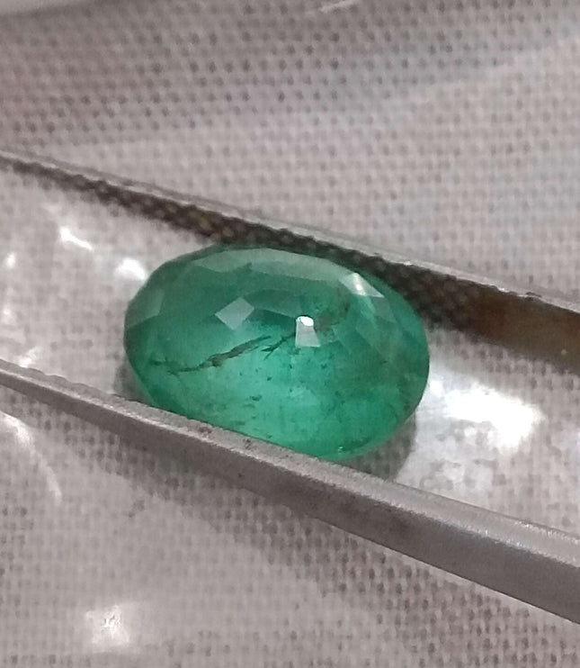 Certified 2.47ct Natural Zambian Emerald Stone.