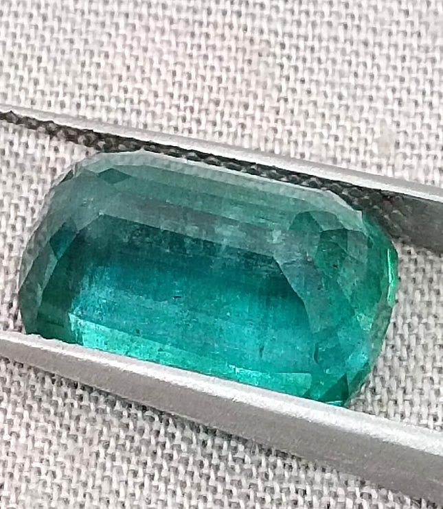 Zambian Emerald 7.34ct Deep Green Cushion Cut Natural Loose Stone