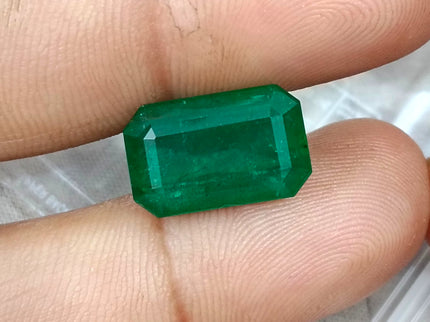 Zambian Emerald 10.36ct Natural Deep Velvet Green Octagon Cut Gemstone