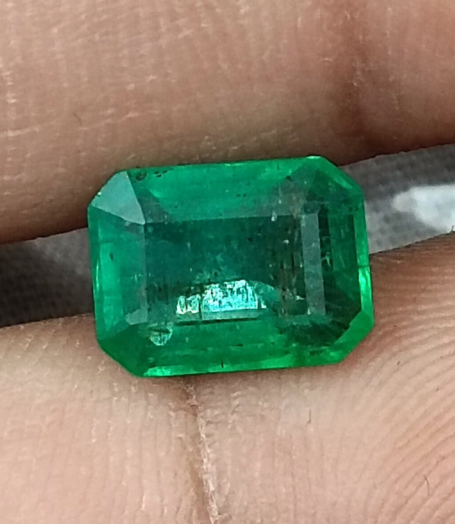 Zambian Emerald 2.47ct Medium Deep Pure Green Certified Natural Loose Gemstone