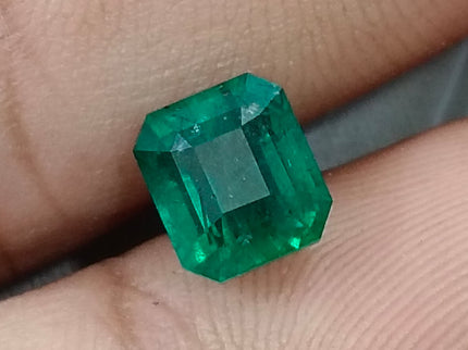 2.41ct Natural Emerald Vivid Green GSI Certified Octagon Cut Gemstone