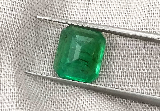 2.09ct Deep Velvet Green Zambian Emerald Minor Oiled Loose Gemstone