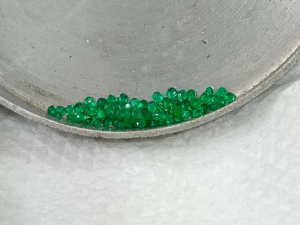 1.32ct Calibrated Panjshir Emerald Lot mm sizes Bright Spring Green Round Cut Loose Gemstones
