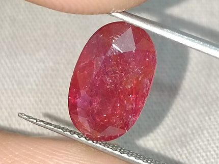 2.95ct Unheated Natural Mozambique Blood Red SGL Certified Ovsl Cut Gemstone