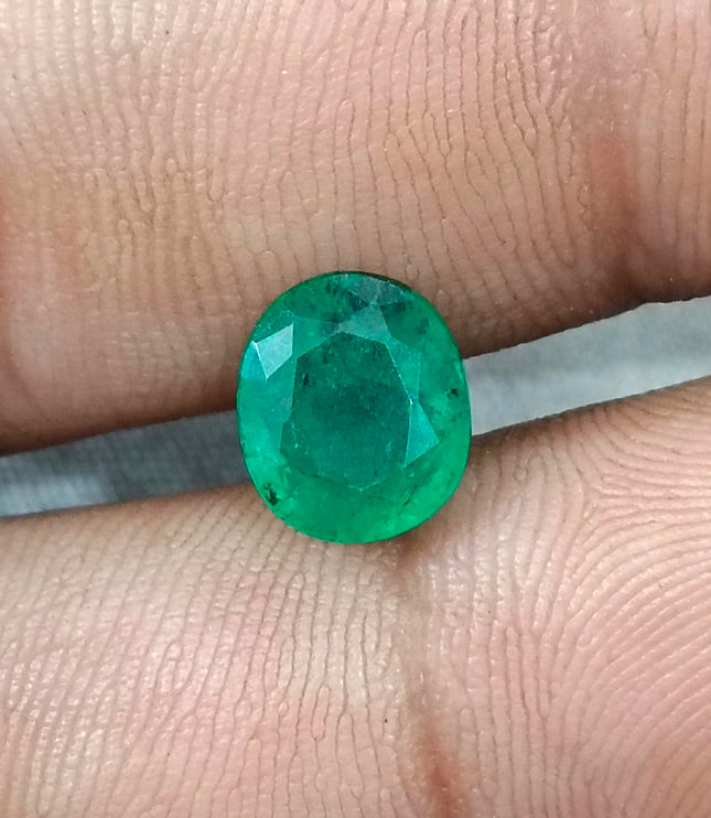 Zambian Emerald 2.38ct Certified Deep Green Natural Loose Gemstone