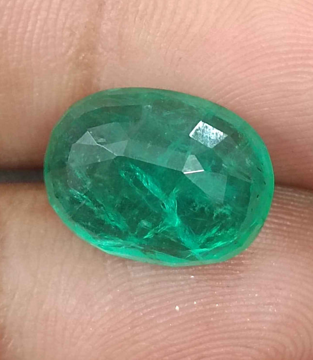 Panjshir Emerald 7.48ct Natural Spring Green Oval Cut Loose Stone