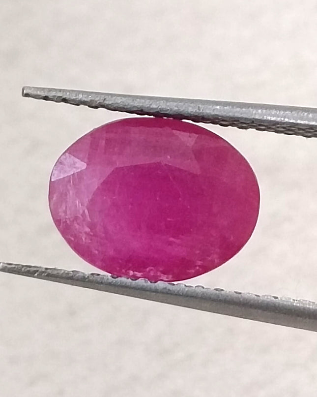 GSI Certified 2.07ct Mozambique Ruby, Natural Untreated Gemstone