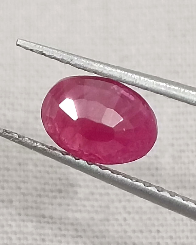 GSI Certified 1.02ct Blood Red Mozambique Ruby, Natural untreated Gemstone