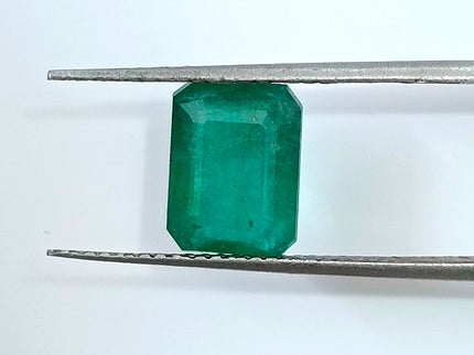 2.20ct Natural Emerald GSI Certified Deep Green Octagon Cut Loose Gemstone