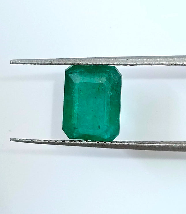 2.20ct Natural Emerald GSI Certified Deep Green Octagon Cut Loose Gemstone