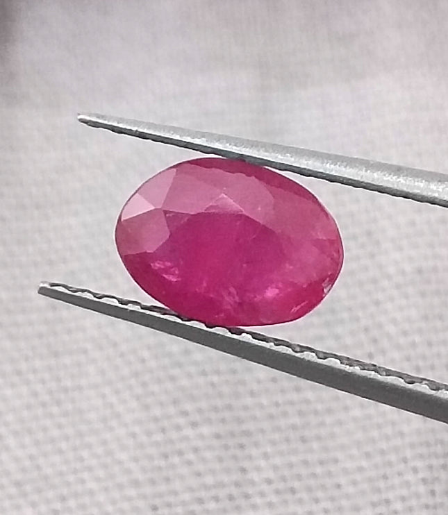 GSI Certified 1.03ct Mozambique Ruby, Natural Untreated Gemstone