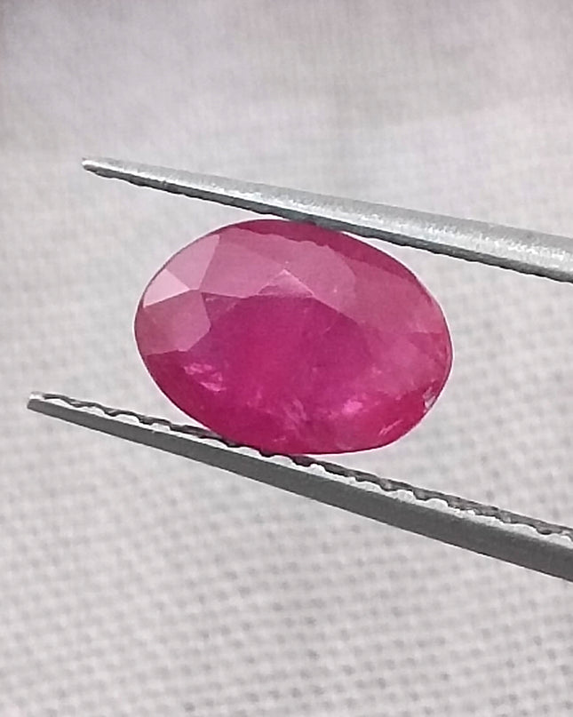 GSI Certified 1.03ct Mozambique Ruby, Natural Untreated Gemstone
