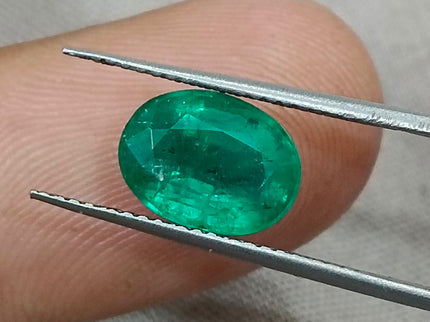 Zambian Emerald 2.31ct Certified Natural Medium Deep Green Oval Cut Loose Gemstone
