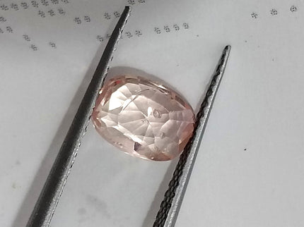 Untreated 1.27ct Padparadscha Sapphire Natural IGI Certified Pinkish Orange Cushion Cut Gemstone