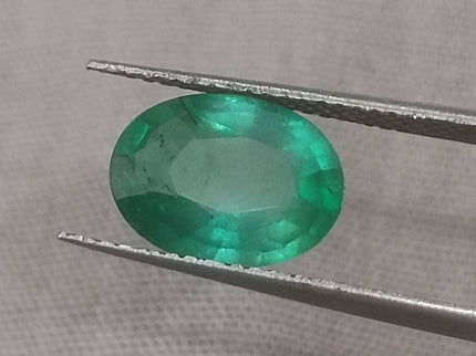 Natural Zambian Emerald 1.98ct Certified Medium Deep Green Oval Cut Loose Gemstone