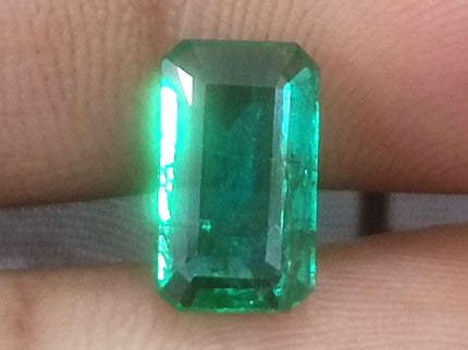 2.29ct Quality Natural Emerald, Certified Zambian Origin Octagon Cut Stone
