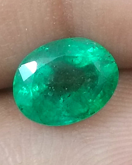 1.51ct Vivid Deep Golden Green Natural Zambian Emerald