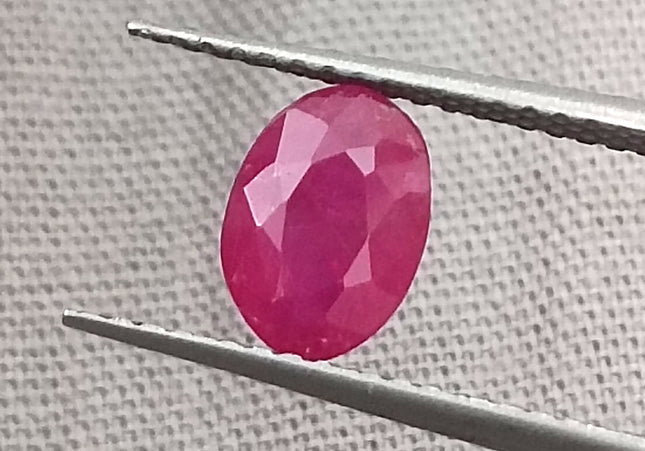GSI Certified 1.03ct Mozambique Ruby, Natural Untreated Gemstone