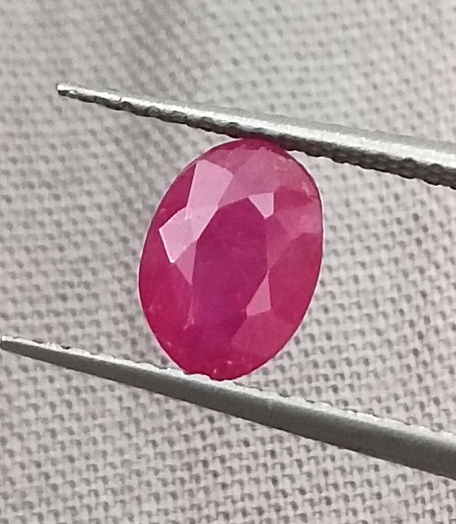 GSI Certified 1.03ct Mozambique Ruby, Natural Untreated Gemstone