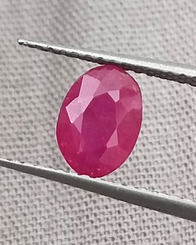 GSI Certified 1.03ct Mozambique Ruby, Natural Untreated Gemstone