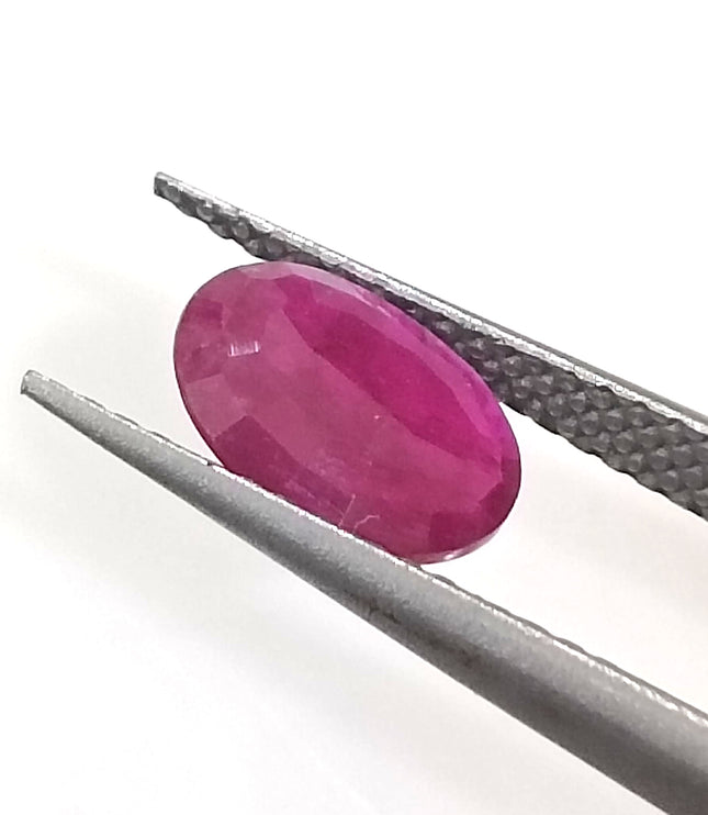 GSI Certified 0.96ct Mozambique Ruby, Natural Untreated Gemstone